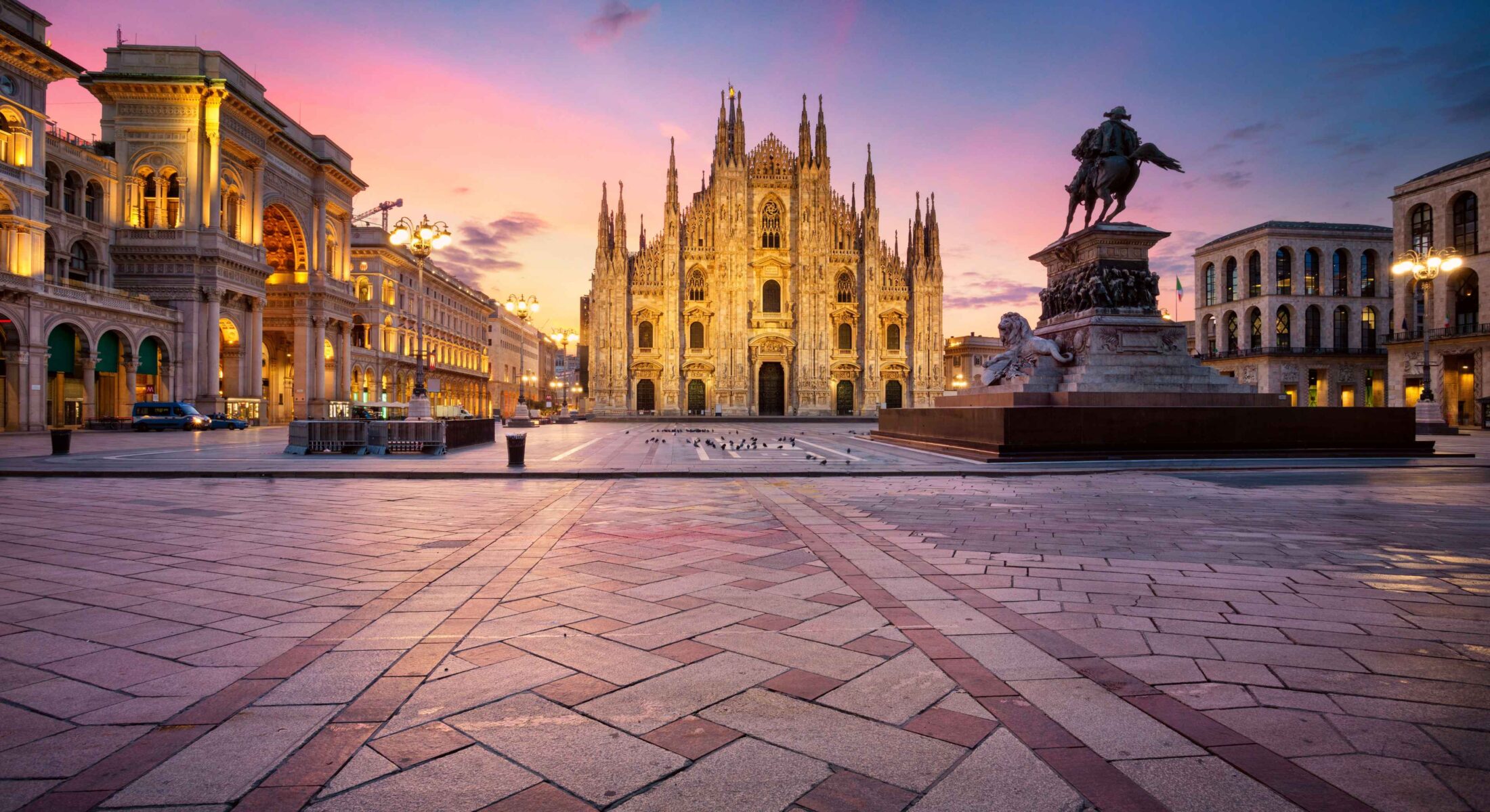 Duomo of Milan at sunset